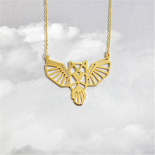 Fashion cute Origami Owl Pendant Choker Bird Necklace for women girls delicate charm Christmas pet gift Jewelry 2024 - buy cheap