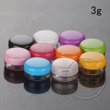 100PCS/LOT-3G Cream Jars,Multicolor Screw Caps,Clear Plastic Makeup Sub-bottling,Empty Cosmetic Container,Sample Mask Canister 2024 - buy cheap