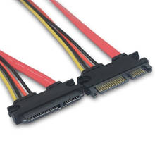 SATA-Combo de alimentación de datos, 22 pines macho a hembra, Sata Cable de extensión SATA 3 III, 7 + 15 Pines, Ca 2024 - compra barato