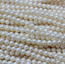 Perlas de agua dulce de 5-5,5mm AA redondas, perlas sueltas auténticas para abalorios, suministro de cuentas de China, venta al por mayor 2024 - compra barato