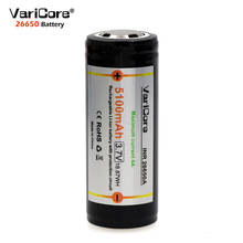 3 шт. VariCore защиты 26650 5100mAh 3,7 V литий-ионная Перезаряжаемые Батарея с печатной платой 4A 3,6 V Мощность Аккумуляторы для фонарика 2024 - купить недорого