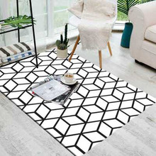 Nordic style Rectangle carpet 3D stereo geometric black and white pattern bedroom coffee table bedside living room Rugs/carpets 2024 - buy cheap