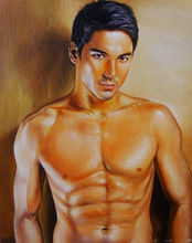 HIGH QUALITY PORTRAIT OIL PAINTING ON CANVAS NUDE MALE" 24"X36" 2024 - buy cheap