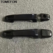 Tomepon-Tapa de pomo de la puerta lateral, accesorios de Exterior de fibra de carbono ABS para Toyota C-HR CHR 2016 2017 2018 2024 - compra barato