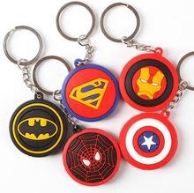 Super Heroes Captain America Ironman Spiderman Superman Batman Keychain Action Figure Toy The Avengers PVC Toys for Children 2024 - buy cheap