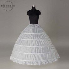 Wholesale 6 Hoops Bridal Wedding Petticoat Marriage Gauze Skirt 2019 Crinoline Underskirt Wedding Accessories Jupon Mariage 2024 - buy cheap