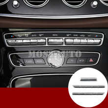 Para benz classe e w213 strass estilo console central botão de controle guarnição capa 2017-2021 11 pçs acessórios do carro interior 2024 - compre barato