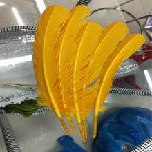 Pluma de ganso dorado natural, pluma decorativa de 27-35cm, accesorios para carnaval, 50 unids/lote, #1 2024 - compra barato