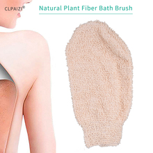 Clpaizi natural escova de banho de fibra vegetal esfoliante luva purificador loofah mitt lavatórios corpo volta massagem purificadores d30 2024 - compre barato