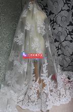 Tela de encaje de boda de alta gama, buena de lujo, bordado, marfil, con cordón, vestido de novia, malla de tul de encaje, 2018 CM, 140 2024 - compra barato