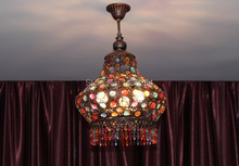 Богемный винтажный потолочный светильник в средиземноморском стиле, хрустальный светильник, Романтический светодиодный подвесной светильник для кафе, бара, магазина, зала, клуба 2024 - купить недорого