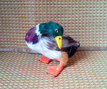 cute creative simulation duck toy resin&fur colourful duck model gift about 14x12.5cm 1910 2024 - buy cheap