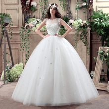 Роскошное Свадебное платье для женщин; большие размеры; Бальные платья; свадебное платье на шнуровке; свадебное платье принцессы с цветочным узором; цвет белый, красный 2024 - купить недорого