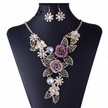 Женское длинное ожерелье с подвеской в виде цветка 2024 - купить недорого