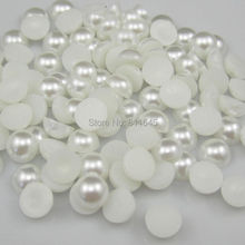 Free shipping 2000pcs 8mm White imitation pearl beads half round Flatback Pearl DIY Phone Case DIY Design Deco Supply 2024 - buy cheap