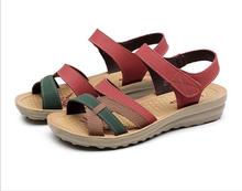 Sandalias planas informales sin cordones para mujer, zapatos de playa con punta abierta, Color caramelo, para verano 2024 - compra barato