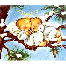 DIY Diamond Embroidery Two angels in the tree Full Square/round Diamond Painting Cross Stitch Kit  Mosaic Home Decor 2024 - buy cheap