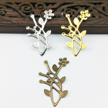 20pcs 25x40mm  Filigree flower bran   Wraps Metal Charms For Embellishment Scrapbook DIY Jewelry Metal Craft  Wraps 2024 - buy cheap