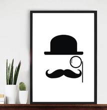 KARA Canvas Painting Mustache Cap Eyeglass Pictures On The Wall Decorative Pictures Canvas Art Print Poster Home Decor No Frame 2024 - buy cheap