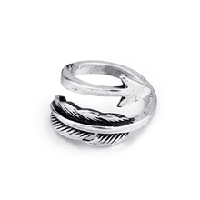 Новое креативное регулируемое кольцо в европейском стиле с перьями, 1 шт., античное металлическое кольцо в стиле хип-хоп, Крутое кольцо в стиле хип-хоп, 1 шт. 2024 - купить недорого