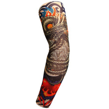 New Elastic Fake Temporary Tattoo Sleeve Designs Body Arm Stockings Arm Warmers for Cool Men Women 2024 - buy cheap