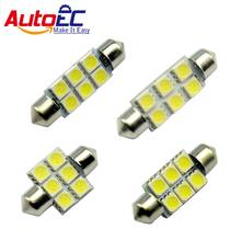AutoEC 10X White 31mm 36mm 39mm 41mm Festoon 5050 6 SMD LED C5W Car Led Auto Dome Light Bulb Pathway lighting 6smd 12V  #LK07 2024 - buy cheap