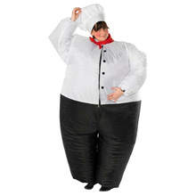Fantasia inflável do chef, roupa do chef para cozinhar restaurante, bar divertido, vestido de halloween, body mestre 2024 - compre barato