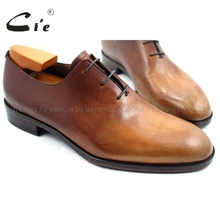 cie Free Shipping Custom Bespoke Handmade Genuine Calf Leather Men's Oxford Shoe Color Brown Patina No.OX222 (adhesive craft) 2024 - buy cheap