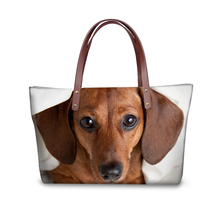 Noisydesigns Women Handbag PU Women Bag Large Capacity Tote Bag Big Ladies Shoulder Bags Dachshund Dog Shopper Bolsas Feminina 2024 - buy cheap