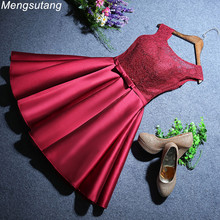Женское вечернее платье без рукавов, винно-Красное Кружевное Платье на шнуровке, платье для выпускного вечера, 3 цвета 2024 - купить недорого