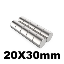 1 pcs Neodymium Magnet N35 20x30 mm Super Strong Round Rare earth Powerful NdFeB Gallium metal magnetic speaker N35 20*30 Disc 2024 - buy cheap