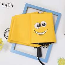 YADA Custom Funny Smiley Face Creative Windproof Reinforced Sunscreen Parasol Folding Umbrella Cartoon Waterproof Umbrella YS335 2024 - buy cheap