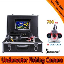 Kit câmera de pesca subaquática com 20 metros de profundidade dupla barra de chumbo & 7 Polegada cores tft lcd monitor & amarelo caso plásticos duros 2024 - compre barato