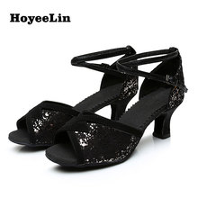 Women Ladies Latin Performance Dance Heels Shoes Open Toe Ballroom Party Salsa Tango Rumba Dancing Shoes Sandals 2024 - buy cheap