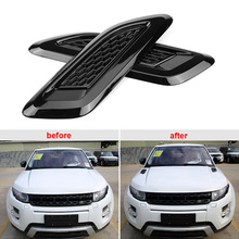 1 pair Exterior Hood Air Vent Outlet Wing Trim for Land Rover Range Rover Evoque 2012 2013 2014 2015 2016 2017 2018 Car Styling 2024 - buy cheap