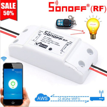 Sonoff interruptor inteligente wi-fi, receptor rf de 433mhz, controle remoto sem fio, módulo de relé para automação residencial, para alexa, google home 2024 - compre barato
