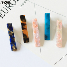 Acrylic Resin Hair Pin Clips For Women Girls Leopard Barrette Geometric Rectangle Hairpins Barrettes Hair Grips Hair Accessories 2024 - buy cheap