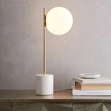 LukLoy-Lámpara LED de mesa de mármol nórdico para dormitorio, iluminación de escritorio Simple, creativa, para estudio, lectura, ojo, para vestíbulo 2024 - compra barato