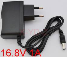 50PCS High quality 16.8V 1A polymer lithium battery charger 1000mA Power Adapter Charger Dual  IC 16.8V1A DC 5.5mm EU plug 2024 - buy cheap