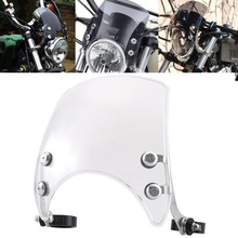 Parabrisas transparente para motocicleta, montaje de horquilla delantera de 39mm, compatible con Harley Dyna Softail Sportster XL883 1200, gran oferta 2024 - compra barato