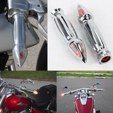 1" 25mm Universal Motorcycle Spiked Handlebar Hand Grips with Turn Signal Bar Ends For Honda Harley Sportster Bobber Chopper 2024 - buy cheap