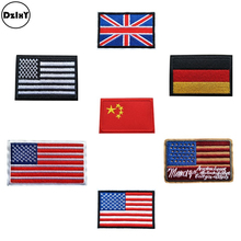 China National flag Embroidery Patches for Clothing DIY Stripes United States Appliques Clothes Stickers Iron on Badges @OO 2024 - buy cheap