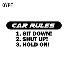 QYPF 15.2CM*6.9CM Fun Car Rules Decal Vinyl Car Sticker Black Silver High-quality Decoration Accessories C15-2112 2024 - buy cheap