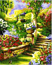 Hand painted canvas oil paintings 4050cm Garden Path painting by numbers Paintings on the wall pictures cuadros decoracion MS133 2024 - buy cheap