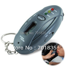 New 3 LED Keychain Breath Alcohol tester breathalyzer with clock, Free shipping! 2024 - buy cheap