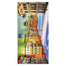 Novelty Bath Towels!Venice Scenery Background Printed Soft Superfine Bamboo Fiber Swimming Travel Gym Towel_Size:35CMX70CM 2024 - buy cheap