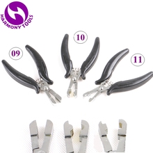 HARMONY 9 Pieces Black Multi Functional Stainless Steel Hair Extension Pliers Tools For Micro Ring Bead Glue Bond Removal 2024 - buy cheap