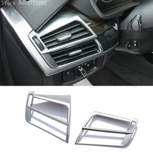 Embellecedor de marco de ventilación lateral para salpicadero, accesorios de estilo de coche, ABS, cromo mate, salida de aire acondicionado, para BMW X5, f15, X6, F16, 2014, 2015 2024 - compra barato