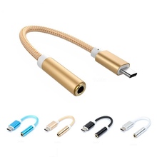 Tipo-C a 3.5mm Adaptador de cabo do Fone de ouvido Fone De Ouvido Adaptador de Áudio Plugue do Cabo de Telefone USB 3.1 Tipo C Masculino a 3.5 de Áudio AUX Jack Fêmea 2024 - compre barato