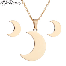 Hfarich Mini Charming Summer Moon Necklace Trendy Moon Pendant Stainless Steel Clavicle Gold Chain Necklaces For Women Girl Gift 2024 - buy cheap